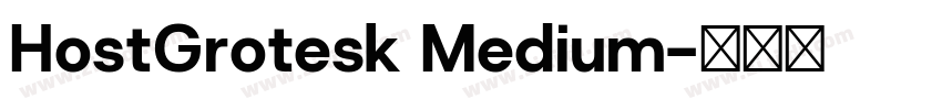 HostGrotesk Medium字体转换